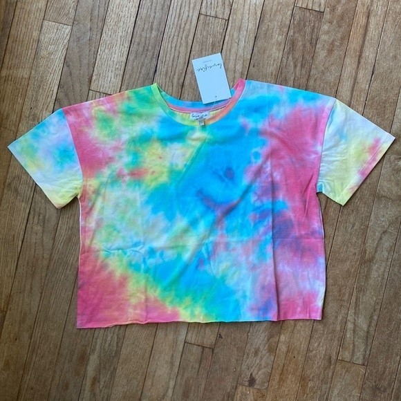 love, Fire Other - Love Fire cropped tie dye rolled hem girls blue yellow pink purple size L